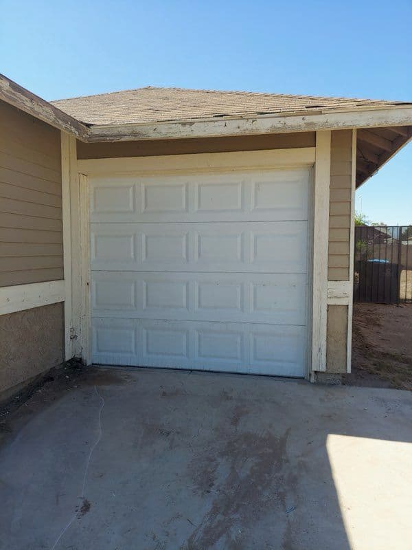 Wooden Garage Door Conversion in North Las Vegas